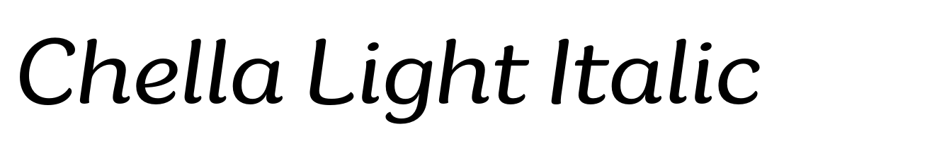 Chella Light Italic